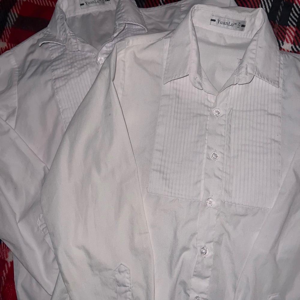 White Button-Up school uniform/dress shirts size 12